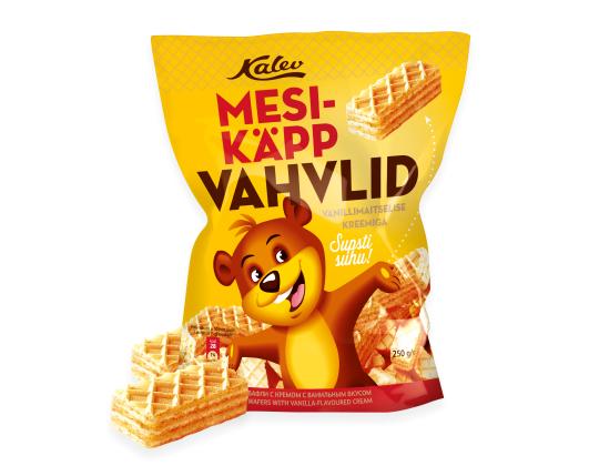 Vohvelit KALEV vaniljanmakuisella kermalla 250 g