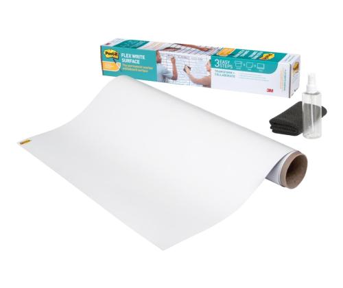 Itsekiinnittyvä liitutaulu rullassa POST-IT Easy Erase 91.4 cm x 60.9 cm valkoinen