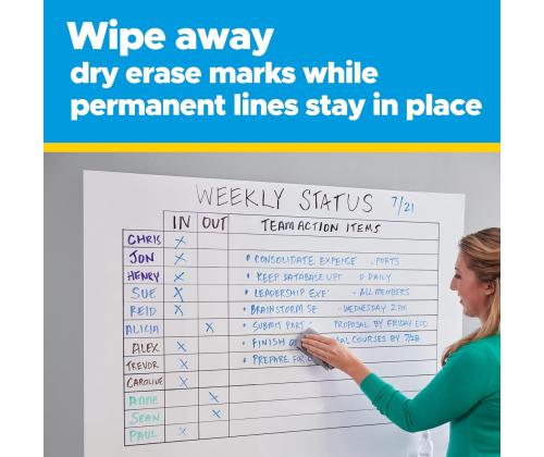 Itsekiinnittyvä liitutaulu rullassa POST-IT Easy Erase 121,9x242cm valkoinen