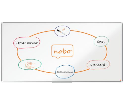 Valkotaulu NOBO Premium Plus teräs 2000x1000mm