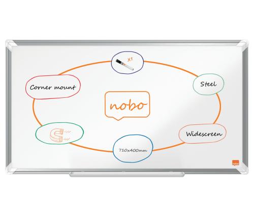 Valkotaulu NOBO Premium Plus Wide Steel 32"