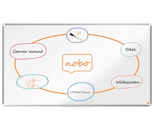 Valkotaulu NOBO Premium Plus Wide Steel 70"