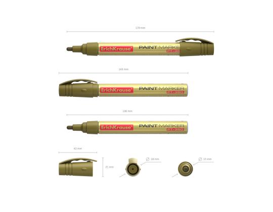 Kestomerkki värimerkki metallille, lasille, puulle ERICH KRAUSE PT-350, kultainen