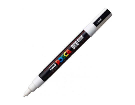 Väritussi UNI Posca PC-3M 0,9-1,3 mm valkoinen