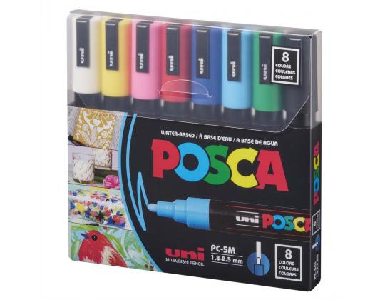 Värimerkki UNI Posca PC-5M 8 perusvärin sarja