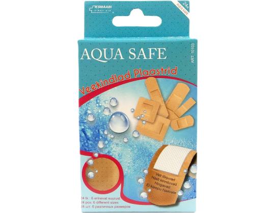 Laastarit vedenpitävät Aqua Safe eri kokoja 24 kpl laatikossa