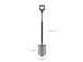 Fiskars Ergonomic 1066708 Terävä lapio, harmaa