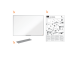 Valkotaulu Nobo Essence Steel 900x600mm (1905210)