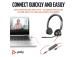 POLY Blackwire 3325 Stereo MS Teams langalliset kuulokkeet, 3,5 mm liitin, USB-C/A adapteri, musta