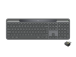 Logitech Signature Slim Solar+ K980 for Business Langaton näppäimistö, RF+Bluetooth, US Int, grafiittipunainen