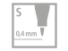 Filmimerkki STABILO OHPen 0,4mm S musta, pysyvä