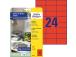 Tarrat Avery Zweckform 70x37mm ILC punainen 10sh