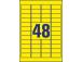 Tarratarra irrotettava AVERY Zweckform 45,7x21,2mm 20 arkkia per pakkaus keltainen (L6041-20)