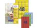 Tarratarra irrotettava AVERY Zweckform 45,7x21,2mm 20 arkkia per pakkaus keltainen (L6041-20)