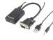 Siirtymäsovitin, VGA TO HDMI A-VGA-HDMI-01 GEMBIRD GEMBIRD