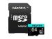 MUISTI MICRO SDXC 64 Gt W/ADAP./AUSDX64GUI3V30SA2-RA1 ADATA