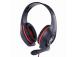 HEADSET GAMING/PUNAINEN/MUSTA GHS-05-R GEMBIRD