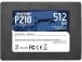 SSD PATRIOT P210 512GB SATA 3.0 Kirjoitusnopeus 430 Mt/s Lukunopeus 520 Mt/s 2,5" TBW 240...
