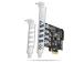 I/O-KORTTI USB PCIE 4PORT/PCEU-43RS AXAGON