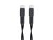 KAAPELI USB-C-USB-C 1,2M/MUSTA PS6005 BK12 RIVACASE