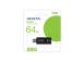 MUISTITIKKU FLASH USB3.2 64GB/MUSTA UC320-64G-RBK/BK ADATA
