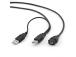 Kaabel USB2 DUAL pikendus AMAF 0,9M CCP-USB22-AMAF-3 GEMBIRD