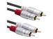 QOLTEC 52338 Kaapeli 2xRCA uros 3m musta