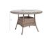 Pöytä TOSCANA D110xH73cm, beige, alumiini, muovipunos, lasi