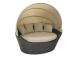 Sohva MINI MUSE katos 160x130xH70cm, tummanruskea/beige, alumiini, muovipunos