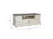 TV-pöytä SAMIRA UUSI, 5 laatikkoa, 117x53xH50cm, materiaali: puu, väri: antiikki valkoinen/ruskea