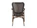 BAMBUS-tuoli käsinojilla 55x62xH92,5cm, tummanruskea, alumiini