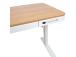 Säädettävä pöytä ERGO 1-moottori 120x60xK72-121cm, valkoinen/tammi
