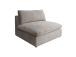 Modulaarinen sohva TEVY 1-paikkainen osa ilman käsinojia, beige