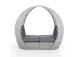 Lebola ASCOT 215x110xH187cm, harmaa, alumiini, muovipunos
