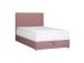 Mannermainen sänky LEVI 120x200cm, patjalla, pinkki, 123x210xH114,5cm