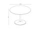Ruokapöytä IBIZA D110x74cm, pöytälevy: MDF, väri: valkoinen, jalka: metalli, väri: valkoinen
