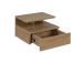 Yöpöytä ASHLAN 35x32xH22,5cm, hyllyllä ja laatikolla, seinäasennus, materiaali: puu, väri: tammi