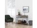 Sivupöytä SEAFORD, 100x35xH79cm, pöytälevy: huonekalulevy laminoidulla pinnoitteella, väri: tammi, runko: metalli, väri: musta