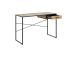 Työpöytä SEAFORD 110x45xH75cm, tammi/musta, huonekalulevy, metalli