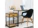 SEAFORD yöpöytä 42x35xH63cm, laatikolla, materiaali: laminoitu huonekalulevy, väri: tammi, runko: musta metalli