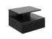Yöpöytäkaappi ASHLAN 35x32xH22,5cm, hyllyllä ja laatikolla, seinäasennus, materiaali: puu, väri: musta, viimeistely: lakattu