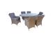 Puutarhakalusteet ASCOT pöytä ja 6 tuolia