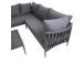 Puutarhakalustesarja BREMEN pöytä ja kulmasohva, harmaa