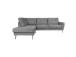 Kulmasohva HEIVI VN 250x200/90xH90cm, harmaa sametti