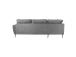 Kulmasohva HEIVI VN 250x200/90xH90cm, harmaa sametti