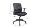Työtuoli FARO 62x56xH87-95cm, musta