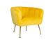 Nojatuoli TUCKER keltainen, 78x71xH69cm, polyesterikangas, ruostumaton teräs