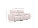 Sohva MATIAS 3-istuttava sähkökäyttöinen lepotuoli 202x90xH100cm, vaalea beige