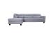 Kulmasohva HELSINKI VN 268x158/83xH88cm, vaaleanharmaa