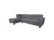 Kulmasohva HELSINKI VN 268x158/83xH88cm, tummanharmaa